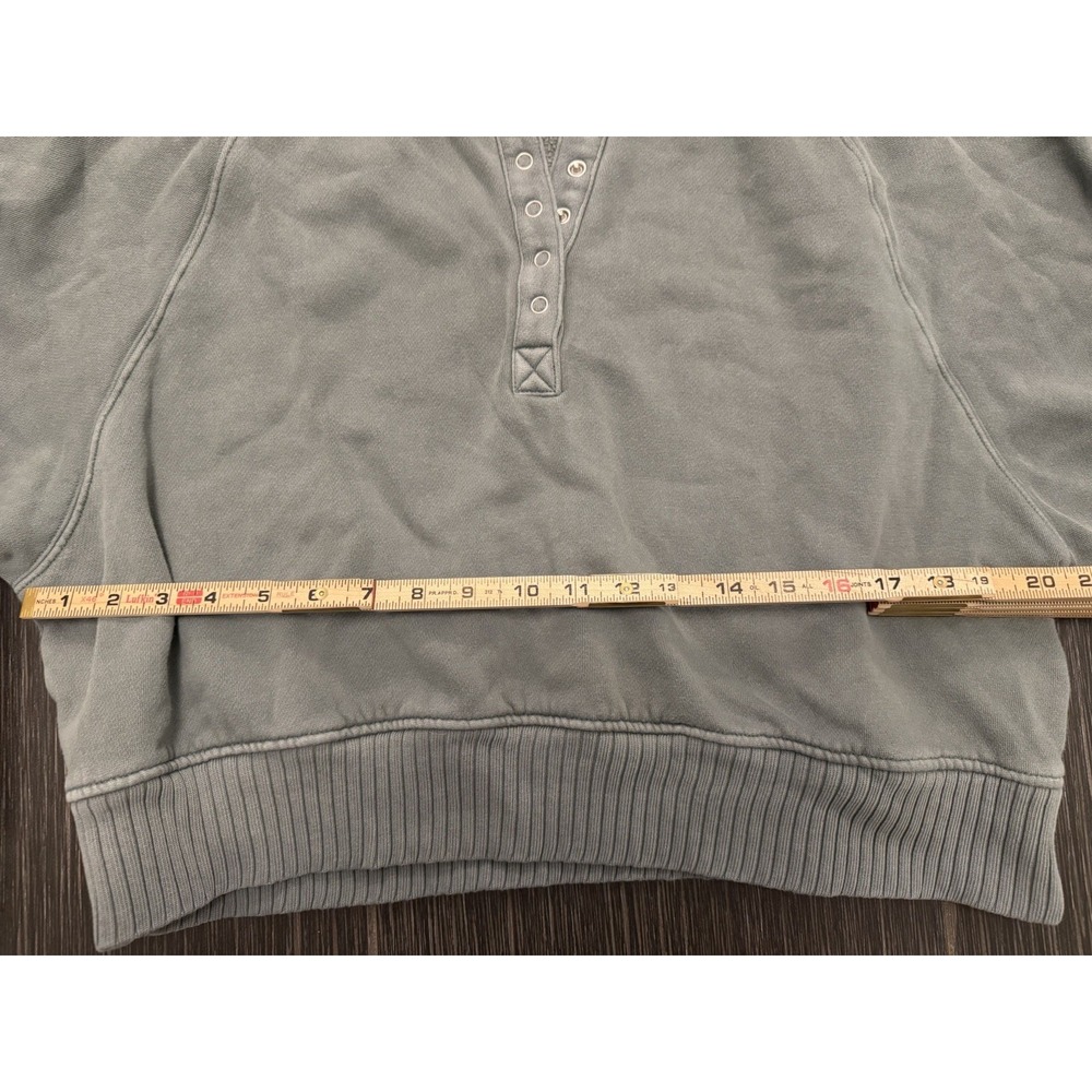 Aerie Quarter Snap Sweatshirt Womens L Royal Palm Oversized Back To Campus - Picture 7 of 11